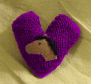 Thank you heart with horse