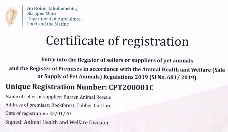 sale or supply pet animals